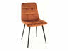Söögitoolide komplekt Signal Meble Mila Velvet, oranž/must, 4 tk