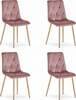 Toolide komplekt Leobert Libra, 54 x 45 x 86.5 cm, roosa samet, 4 tk