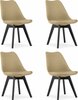 Toolide komplekt Leobert Mark, 4 tk, 43 x 49 x 82 cm, tume beež/must