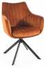 Söögitoolide komplekt Signal Meble Azalia Velvet, 2 tk, oranž/must