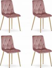 Toolide komplekt Leobert Libra, 54 x 45 x 86.5 cm, roosa samet, 4 tk