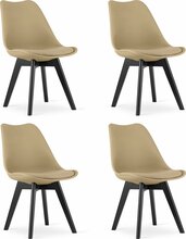 Toolide komplekt Leobert Mark, 4 tk, 43 x 49 x 82 cm, tume beež/must