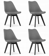 Toolide komplekt Leobert Mark, 43 x 49 x 82 cm, tumehall/must, 4 tk