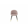 Söögitool Venture Home Velvet, 57 x 50 x 76.5 cm, roosa/messing, samet, 2 tk