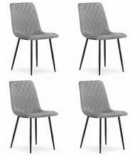 Toolide komplekt Leobert Turin, 4 tk, helehall samet, hall/must
