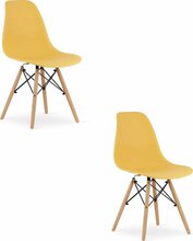 Toolide komplekt Leobert Osaka, 54 x 46 x 81 cm, sinepi/puiduvärvi, 2 tk