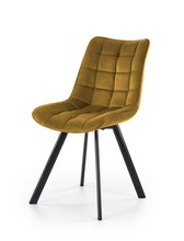 Söögitool Halmar K332, 46 x 61 x 84 cm, must/kollane