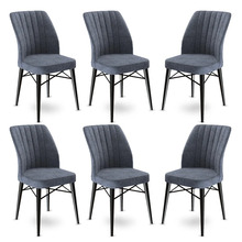 Toolide komplekt Hanah Home Flex, 6 tk, hall/must, metallraam