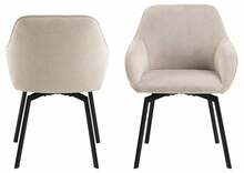 Toolide komplekt Actona Clara, 55.5 x 58.5 x 83.5 cm, must/pruunikas, 2 tk