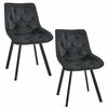 2 tooli komplekt Akord SJ.33, matt, must, 43 x 50 x 90 cm