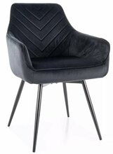Söögitool Signal Meble Servio Velvet SERVIOVCC, 58 x 55 x 88 cm, must