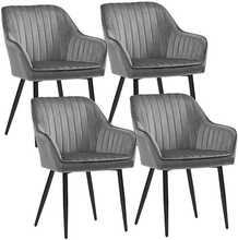 Söögitoolide komplekt Songmics, 4 tk, helehall