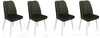 Toolide komplekt Kalune Design Alfa 492 V4, 49 x 50 x 90 cm, matt, valge/sammal, 4 tk
