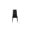 Söögitool Venture Home Slim, 48 x 42 x 98 cm, must kunstnahk, 2 tk