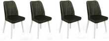 Toolide komplekt Kalune Design Alfa 492 V4, 49 x 50 x 90 cm, matt, valge/sammal, 4 tk