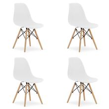 Toolide komplekt Taakie Meble Osaka, 54 x 46 x 81 cm, valge/pruun, 4 tk