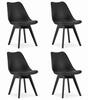 Toolide komplekt Leobert Mark, 43 x 49 x 82 cm, must/mustad jalad, 4 tk