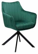 Söögitool Signal Meble Azalia Velvet, 44 x 61 x 86 cm, must/roheline