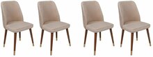 Toolide komplekt Kalune Design Hugo 387 V4, 49 x 50 x 90 cm, kuldne/kreemjas, 4 tk