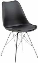 Söögitool Actona Eris 80738, 54 x 48.5 x 85.5 cm, must/kroom