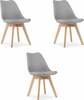 Toolide komplekt Leobert Mark, 3 tk, 45 x 49 x 82 cm, hall/pruunikas