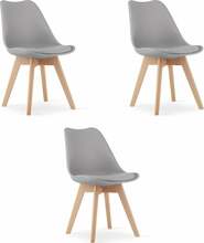 Toolide komplekt Leobert Mark, 3 tk, 45 x 49 x 82 cm, hall/pruunikas