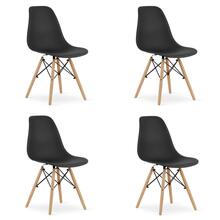 Toolide komplekt Taakie Meble Osaka, 54 x 46 x 81 cm, must/pruun, 4 tk