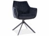Söögitool Signal Meble Azalia Velvet, 44 x 61 x 86 cm, must