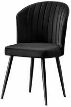 Söögitoolide komplekt Kalune Design Rubi, 42 x 52 x 85 cm, matt, must, 2 tk