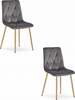 Toolide komplekt Leobert Libra, matt, puit/tumehall, 54 x 44.5 x 86.5 cm, 2 tk