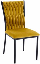 Söögitool Home4you Emory 10395, 47 x 59 x 93 cm, kuldkollane