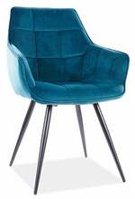 Söögitool Signal Meble Lilia Velvet, 59 x 45 x 90 cm, sinine