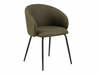 Söögitool Actona Eleanor, 54.5 x 56 x 80.5 cm, käetugedega, roheline/must, 2 tk komplektis