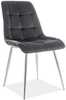 Söögitool Signal Meble Chic Velvet, 50 x 43 x 88cm, hall/kroom