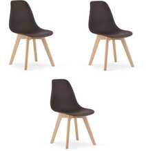 Toolide komplekt Leobert Kito, 3 tk, must, naturaalsed jalad