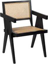 Söögitool Beliani Westbrook, 58 x 55 x 82 cm, mahagon, must