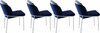 Toolide komplekt Kalune Design Dore 123, 55 x 54 x 86 cm, valge/tumesinine, 4 tk