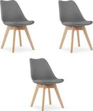 Toolide komplekt Hurtmeblowy Mark, 3 tk, hall, naturaalsed jalad
