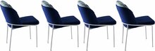 Toolide komplekt Kalune Design Dore 123, 55 x 54 x 86 cm, valge/tumesinine, 4 tk