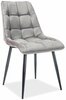 Söögitool Signal Meble Chic Velvet, 50 x 43 x 88 cm, hall/must