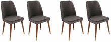 Toolide komplekt Kalune Design Hugo 381 V4, 49 x 50 x 90 cm, läikiv, antratsiit/kuld/pähkel, 4 tk