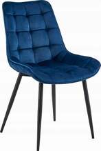 Toolide komplekt Leobert Bera, 54 x 45 x 86.5 cm, tumesinine samet, mustad jalad, 2 tk