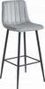 Baaritool Leobert Pozza, helehall samet/must, 35 x 43 x 104 cm