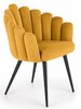 Söögitool Halmar K410, 62 x 62 x 85 cm, must/kollane