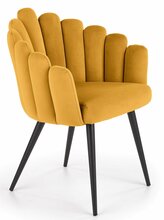 Söögitool Halmar K410, 62 x 62 x 85 cm, must/kollane