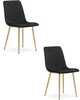 2-osaline toolikomplekt Leobert Turin, must samet, puidust jalad