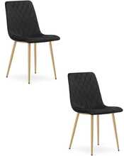 2-osaline toolikomplekt Leobert Turin, must samet, puidust jalad