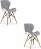 Toolide komplekt Leobert Lago, 52 x 47 x 73 cm, hall/valge, 2 tk