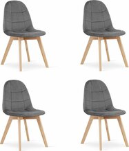 Toolide komplekt HURTMEBLOWY Bora, 4 tk, tumehall samet