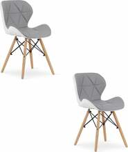 Toolide komplekt Leobert Lago, 52 x 47 x 73 cm, hall/valge, 2 tk